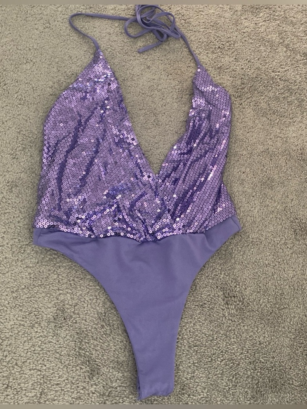 Lilac sequin one piece costume/bodysuit
